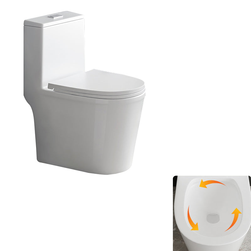 Contemporary Siphon Jet Toilet Bowl White Ceramic All-In-One Toilet 15"L x 23"W x 29"H Clearhalo 'Bathroom Remodel & Bathroom Fixtures' 'Home Improvement' 'home_improvement' 'home_improvement_toilets' 'Toilets & Bidets' 'Toilets' 6719844