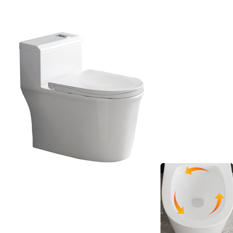 Contemporary Siphon Jet Toilet Bowl White Ceramic All-In-One Toilet 15"L x 27.6"W x 26"H Clearhalo 'Bathroom Remodel & Bathroom Fixtures' 'Home Improvement' 'home_improvement' 'home_improvement_toilets' 'Toilets & Bidets' 'Toilets' 6719845
