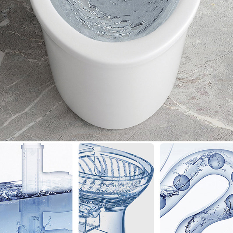 Contemporary Siphon Jet Toilet Bowl White Ceramic All-In-One Toilet Clearhalo 'Bathroom Remodel & Bathroom Fixtures' 'Home Improvement' 'home_improvement' 'home_improvement_toilets' 'Toilets & Bidets' 'Toilets' 6719846