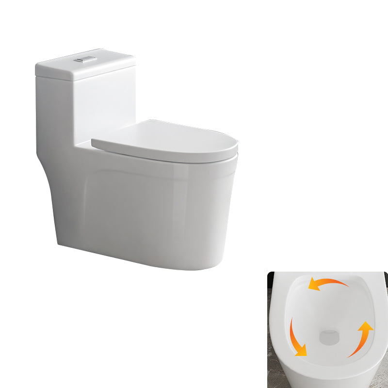 Contemporary Siphon Jet Toilet Bowl White Ceramic All-In-One Toilet 15"L x 28"W x 26"H Clearhalo 'Bathroom Remodel & Bathroom Fixtures' 'Home Improvement' 'home_improvement' 'home_improvement_toilets' 'Toilets & Bidets' 'Toilets' 6719851