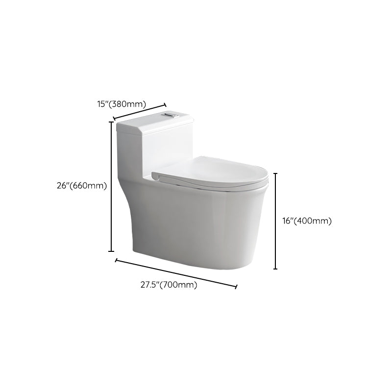 Contemporary Siphon Jet Toilet Bowl White Ceramic All-In-One Toilet Clearhalo 'Bathroom Remodel & Bathroom Fixtures' 'Home Improvement' 'home_improvement' 'home_improvement_toilets' 'Toilets & Bidets' 'Toilets' 6719858