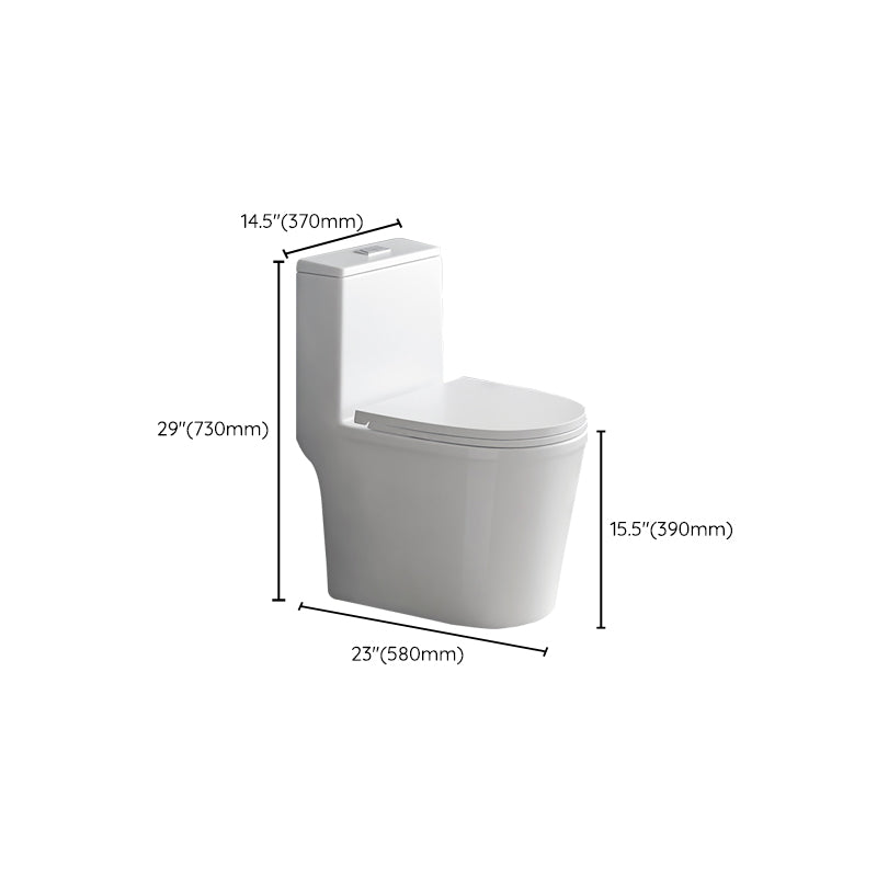 Contemporary Siphon Jet Toilet Bowl White Ceramic All-In-One Toilet Clearhalo 'Bathroom Remodel & Bathroom Fixtures' 'Home Improvement' 'home_improvement' 'home_improvement_toilets' 'Toilets & Bidets' 'Toilets' 6719860
