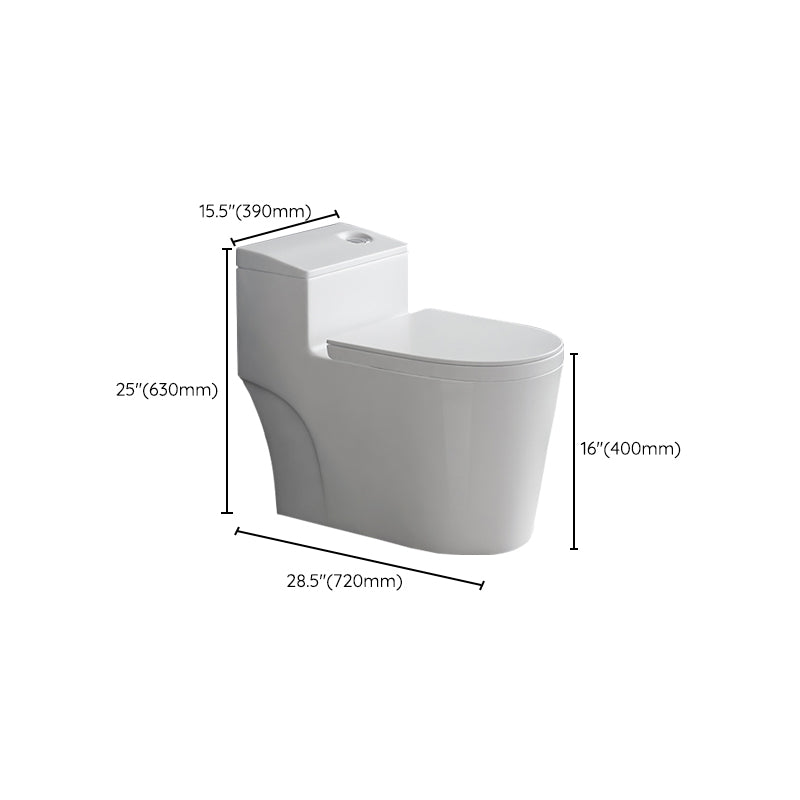 Contemporary Siphon Jet Toilet Bowl White Ceramic All-In-One Toilet Clearhalo 'Bathroom Remodel & Bathroom Fixtures' 'Home Improvement' 'home_improvement' 'home_improvement_toilets' 'Toilets & Bidets' 'Toilets' 6719861