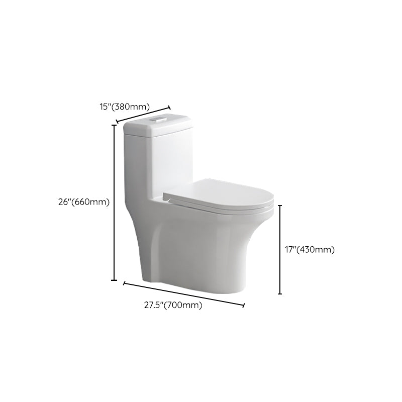 Contemporary Siphon Jet Toilet Bowl White Ceramic All-In-One Toilet Clearhalo 'Bathroom Remodel & Bathroom Fixtures' 'Home Improvement' 'home_improvement' 'home_improvement_toilets' 'Toilets & Bidets' 'Toilets' 6719862