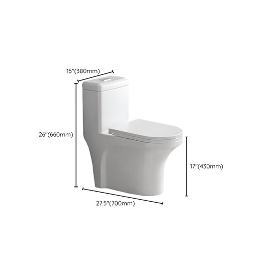 Contemporary Siphon Jet Toilet Bowl White Ceramic All-In-One Toilet Clearhalo 'Bathroom Remodel & Bathroom Fixtures' 'Home Improvement' 'home_improvement' 'home_improvement_toilets' 'Toilets & Bidets' 'Toilets' 6719862