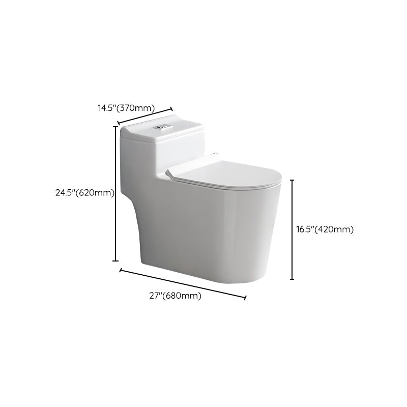 Contemporary Siphon Jet Toilet Bowl White Ceramic All-In-One Toilet Clearhalo 'Bathroom Remodel & Bathroom Fixtures' 'Home Improvement' 'home_improvement' 'home_improvement_toilets' 'Toilets & Bidets' 'Toilets' 6719865