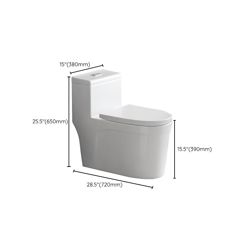 Contemporary Siphon Jet Toilet Bowl White Ceramic All-In-One Toilet Clearhalo 'Bathroom Remodel & Bathroom Fixtures' 'Home Improvement' 'home_improvement' 'home_improvement_toilets' 'Toilets & Bidets' 'Toilets' 6719866
