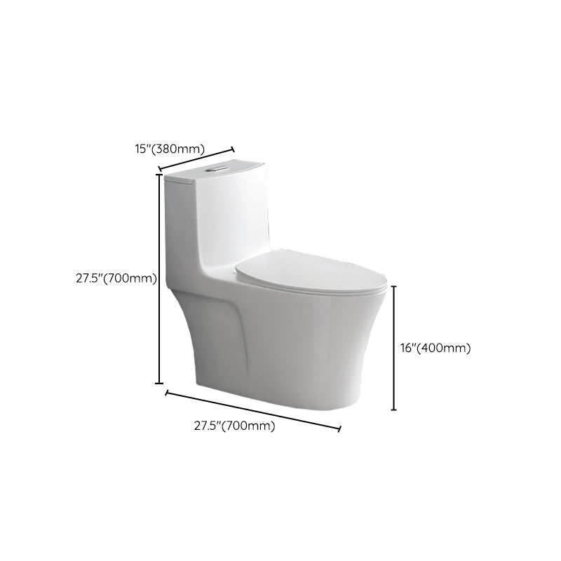 Contemporary Siphon Jet Toilet Bowl White Ceramic All-In-One Toilet Clearhalo 'Bathroom Remodel & Bathroom Fixtures' 'Home Improvement' 'home_improvement' 'home_improvement_toilets' 'Toilets & Bidets' 'Toilets' 6719867