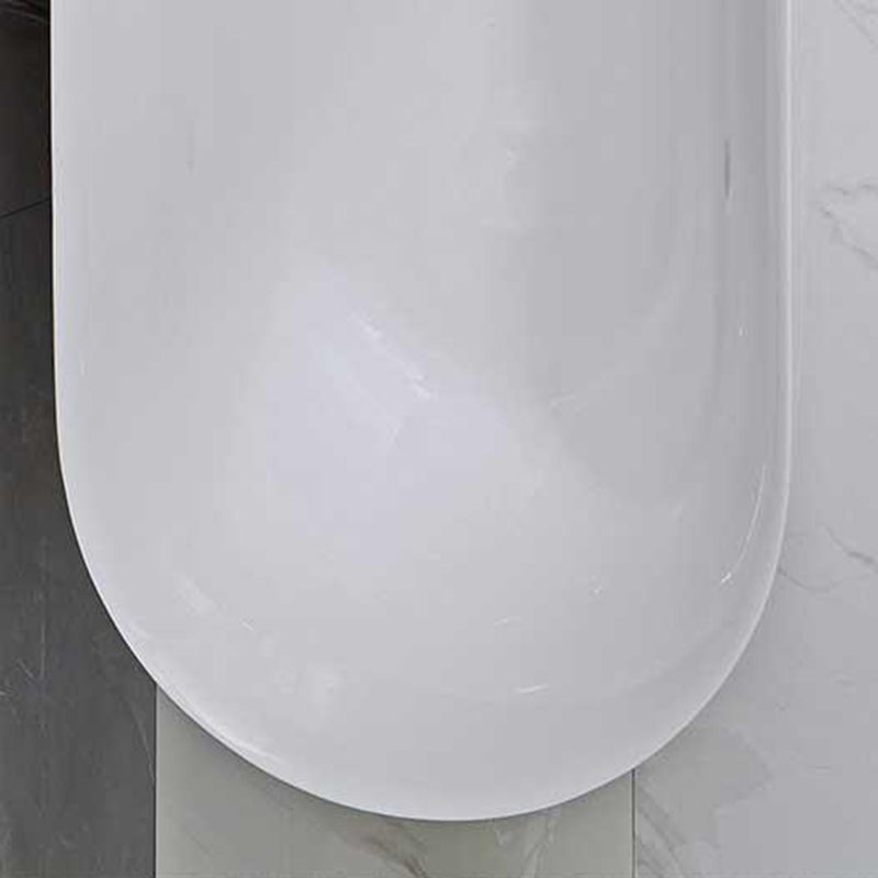 Modern Ellipse Acrylic Bathtub Freestanding Soaking Bathtub with Overflow Hole Clearhalo 'Bathroom Remodel & Bathroom Fixtures' 'Bathtubs' 'Home Improvement' 'home_improvement' 'home_improvement_bathtubs' 'Showers & Bathtubs' 6719878