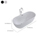 Modern Ellipse Acrylic Bathtub Freestanding Soaking Bathtub with Overflow Hole Clearhalo 'Bathroom Remodel & Bathroom Fixtures' 'Bathtubs' 'Home Improvement' 'home_improvement' 'home_improvement_bathtubs' 'Showers & Bathtubs' 6719898