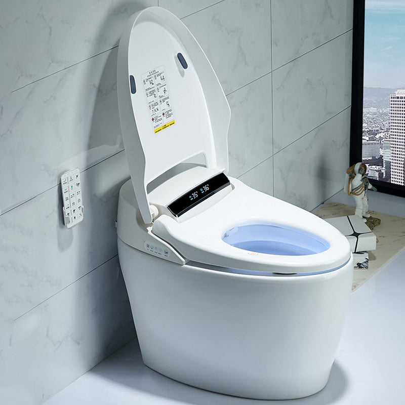 Heated Seat Floor Standing Bidet in White Contemporary Ceramic Toilet Clearhalo 'Bathroom Remodel & Bathroom Fixtures' 'Bidets' 'Home Improvement' 'home_improvement' 'home_improvement_bidets' 'Toilets & Bidets' 6719980