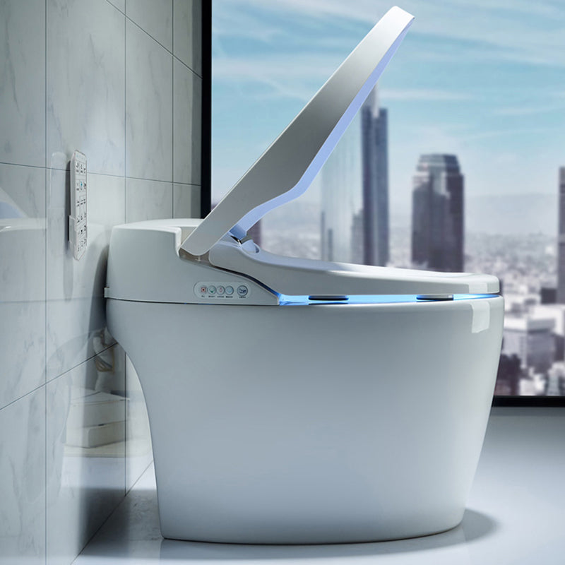 Heated Seat Floor Standing Bidet in White Contemporary Ceramic Toilet Clearhalo 'Bathroom Remodel & Bathroom Fixtures' 'Bidets' 'Home Improvement' 'home_improvement' 'home_improvement_bidets' 'Toilets & Bidets' 6719985