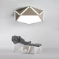Cafe Pentagon Diamond Ceiling Mount Light Acrylic Macaron Style LED Ceiling Lamp Grey Third Gear Clearhalo 'Ceiling Lights' 'Close To Ceiling Lights' 'Close to ceiling' 'Flush mount' Lighting' 67218