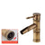 Lever Handle Vanity Sink Faucet Country Low Arc Faucet Single Hole Bathroom Faucet Satin Brass 8.2" Supply Lines Not Included Clearhalo 'Bathroom Remodel & Bathroom Fixtures' 'Bathroom Sink Faucets' 'Bathroom Sinks & Faucet Components' 'bathroom_sink_faucets' 'Home Improvement' 'home_improvement' 'home_improvement_bathroom_sink_faucets' 6726986