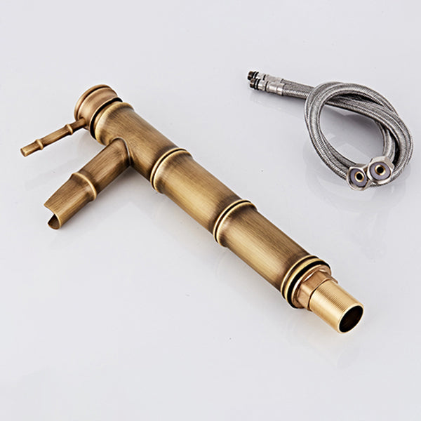 Lever Handle Vanity Sink Faucet Country Low Arc Faucet Single Hole Bathroom Faucet Clearhalo 'Bathroom Remodel & Bathroom Fixtures' 'Bathroom Sink Faucets' 'Bathroom Sinks & Faucet Components' 'bathroom_sink_faucets' 'Home Improvement' 'home_improvement' 'home_improvement_bathroom_sink_faucets' 6726995