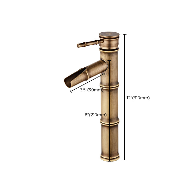 Lever Handle Vanity Sink Faucet Country Low Arc Faucet Single Hole Bathroom Faucet Clearhalo 'Bathroom Remodel & Bathroom Fixtures' 'Bathroom Sink Faucets' 'Bathroom Sinks & Faucet Components' 'bathroom_sink_faucets' 'Home Improvement' 'home_improvement' 'home_improvement_bathroom_sink_faucets' 6726999