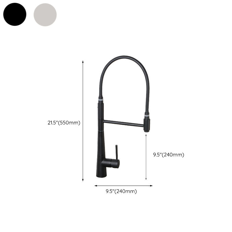 Modern Farmhouse Kitchen Faucet Pull down One Handle High Arch Water Filler Clearhalo 'Home Improvement' 'home_improvement' 'home_improvement_kitchen_faucets' 'Kitchen Faucets' 'Kitchen Remodel & Kitchen Fixtures' 'Kitchen Sinks & Faucet Components' 'kitchen_faucets' 6727186
