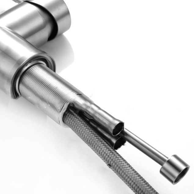 Modern Farmhouse Faucet One Handle High Arch Kitchen Faucet with Pull out Sprayer Clearhalo 'Home Improvement' 'home_improvement' 'home_improvement_kitchen_faucets' 'Kitchen Faucets' 'Kitchen Remodel & Kitchen Fixtures' 'Kitchen Sinks & Faucet Components' 'kitchen_faucets' 6727193