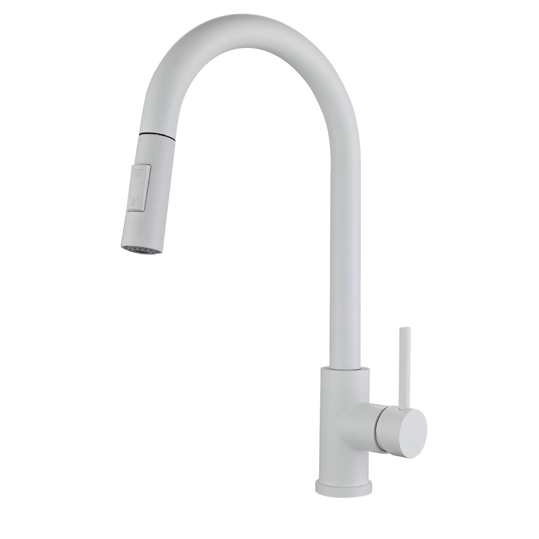 Contemporary Single Handle Kitchen Faucet 1-Hold Faucet with Pull out Sprayer Clearhalo 'Home Improvement' 'home_improvement' 'home_improvement_kitchen_faucets' 'Kitchen Faucets' 'Kitchen Remodel & Kitchen Fixtures' 'Kitchen Sinks & Faucet Components' 'kitchen_faucets' 6727202