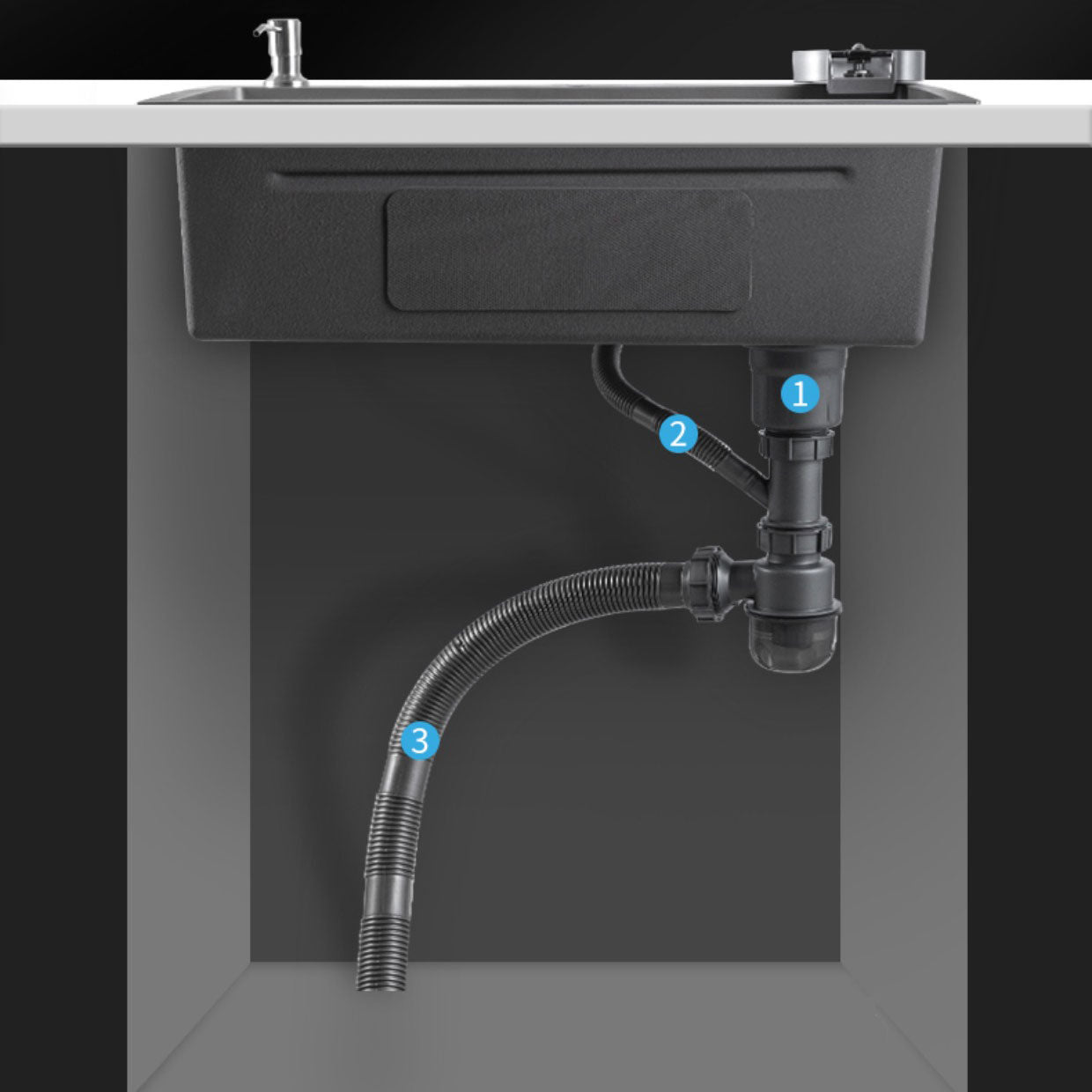 Contemporary Style Kitchen Sink Single Bowl Kitchen Sink with Rectangle Shape Clearhalo 'Home Improvement' 'home_improvement' 'home_improvement_kitchen_sinks' 'Kitchen Remodel & Kitchen Fixtures' 'Kitchen Sinks & Faucet Components' 'Kitchen Sinks' 'kitchen_sinks' 6727289