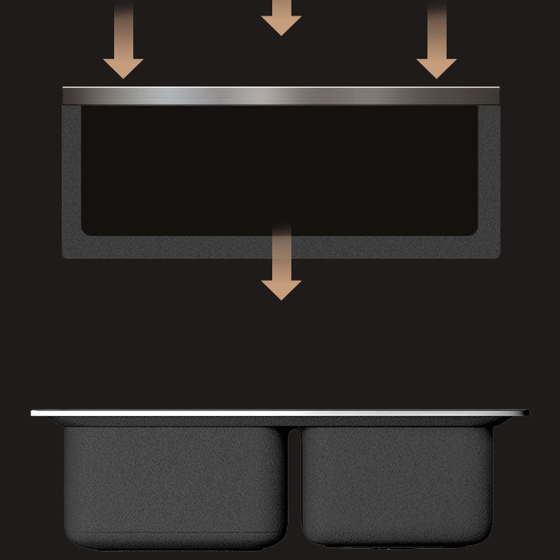 Modern Style Sink Stainless Steel Drop-In Noise-cancelling Design Sink for Kitchen Clearhalo 'Home Improvement' 'home_improvement' 'home_improvement_kitchen_sinks' 'Kitchen Remodel & Kitchen Fixtures' 'Kitchen Sinks & Faucet Components' 'Kitchen Sinks' 'kitchen_sinks' 6727341