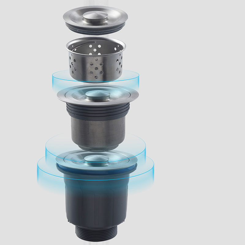 Stainless Steel Kitchen Sink Contemporary Single Bowl Kitchen Sink with Basket Strainer Clearhalo 'Home Improvement' 'home_improvement' 'home_improvement_kitchen_sinks' 'Kitchen Remodel & Kitchen Fixtures' 'Kitchen Sinks & Faucet Components' 'Kitchen Sinks' 'kitchen_sinks' 6727368