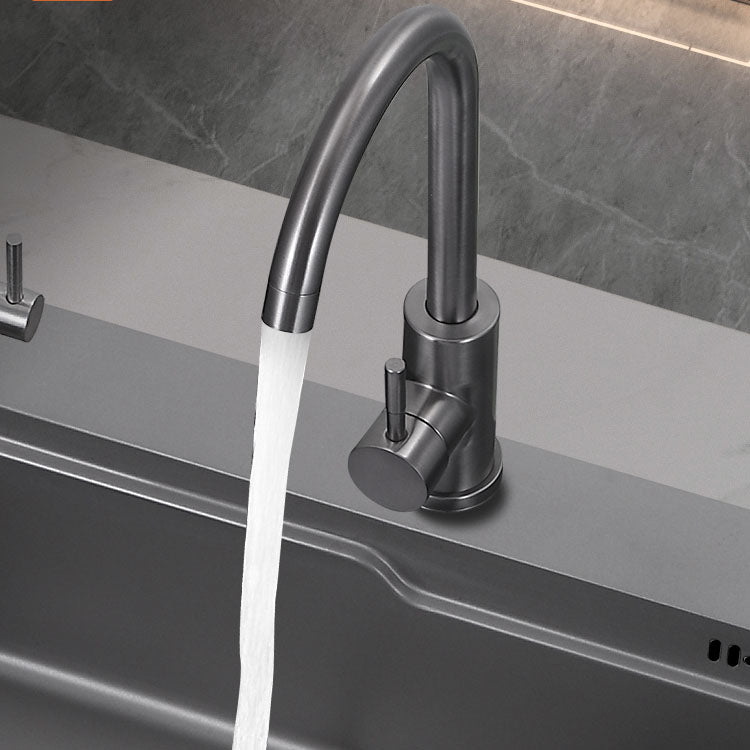 Modern Style Kitchen Sink Stainless Steel 3 Holes Drop-In Kitchen Sink Clearhalo 'Home Improvement' 'home_improvement' 'home_improvement_kitchen_sinks' 'Kitchen Remodel & Kitchen Fixtures' 'Kitchen Sinks & Faucet Components' 'Kitchen Sinks' 'kitchen_sinks' 6727379