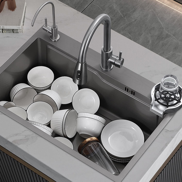 Modern Style Kitchen Sink Stainless Steel 3 Holes Drop-In Kitchen Sink Clearhalo 'Home Improvement' 'home_improvement' 'home_improvement_kitchen_sinks' 'Kitchen Remodel & Kitchen Fixtures' 'Kitchen Sinks & Faucet Components' 'Kitchen Sinks' 'kitchen_sinks' 6727390