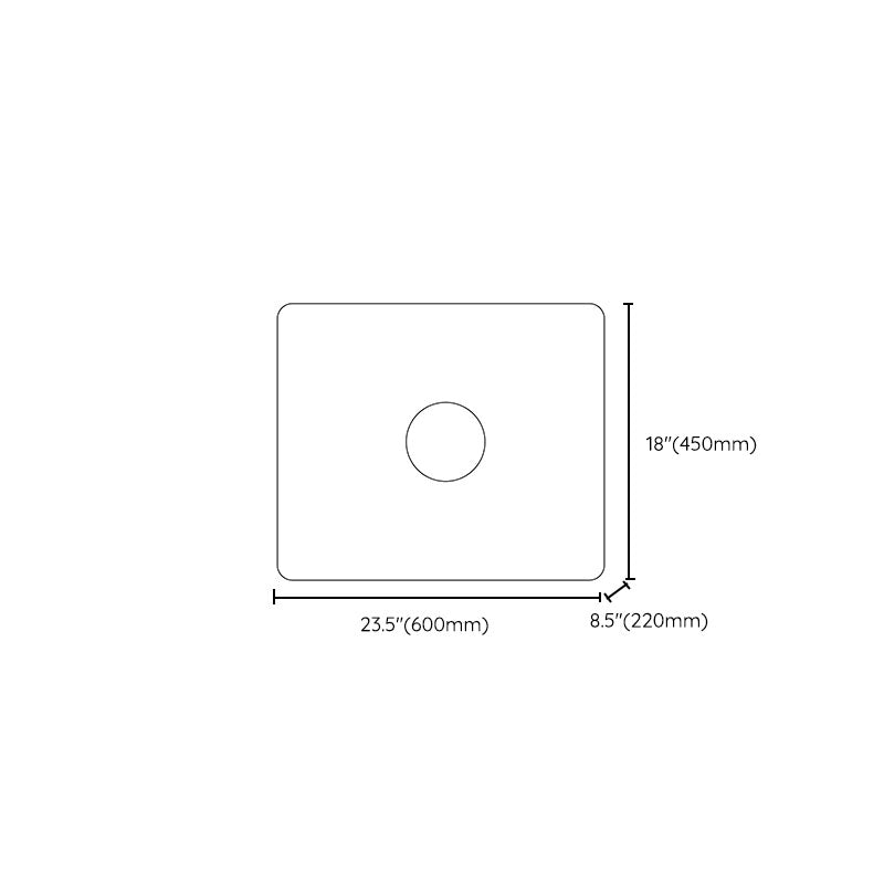 Modern Style Kitchen Sink Quartz Single Bowl Kitchen Sink with Square Shape Clearhalo 'Home Improvement' 'home_improvement' 'home_improvement_kitchen_sinks' 'Kitchen Remodel & Kitchen Fixtures' 'Kitchen Sinks & Faucet Components' 'Kitchen Sinks' 'kitchen_sinks' 6727420
