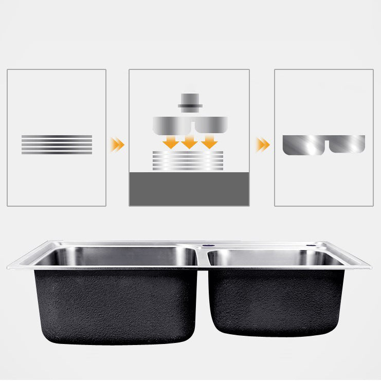 Modern Stainless Steel Kitchen Sink Double Sink Kitchen Sink with Basket Strainer Clearhalo 'Home Improvement' 'home_improvement' 'home_improvement_kitchen_sinks' 'Kitchen Remodel & Kitchen Fixtures' 'Kitchen Sinks & Faucet Components' 'Kitchen Sinks' 'kitchen_sinks' 6727465