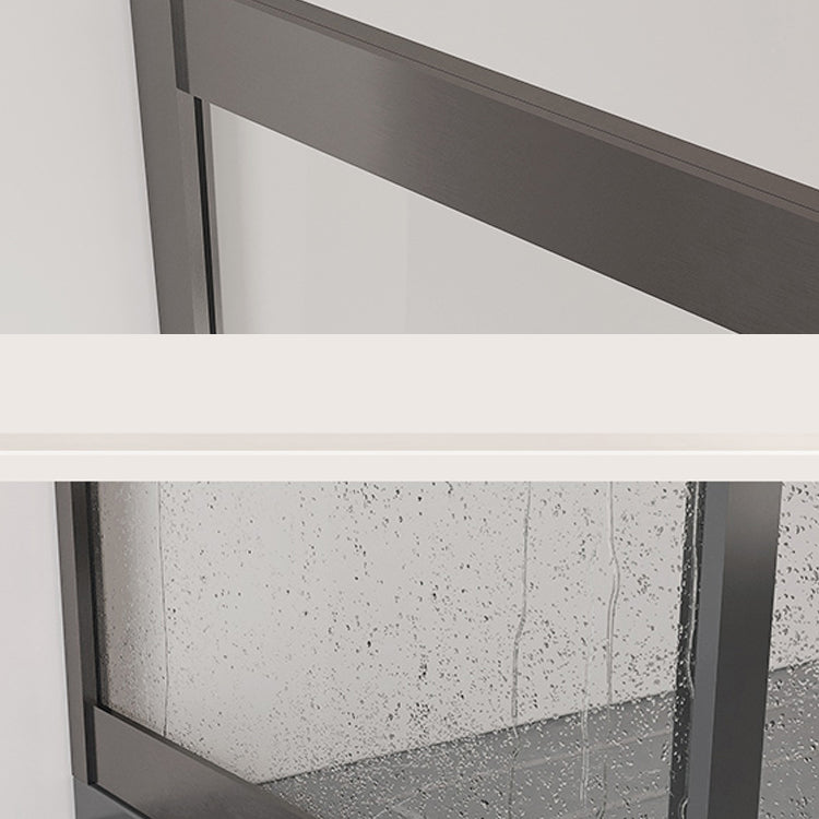 Semi-Frameless Tempered Glass Shower Enclosure with Pedestal Half-Framed Shower Enclosure Clearhalo 'Bathroom Remodel & Bathroom Fixtures' 'Home Improvement' 'home_improvement' 'home_improvement_shower_stalls_enclosures' 'Shower Stalls & Enclosures' 'shower_stalls_enclosures' 'Showers & Bathtubs' 6727672