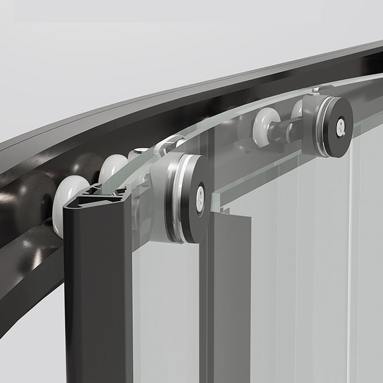 Semi-Frameless Tempered Glass Shower Enclosure with Pedestal Half-Framed Shower Enclosure Clearhalo 'Bathroom Remodel & Bathroom Fixtures' 'Home Improvement' 'home_improvement' 'home_improvement_shower_stalls_enclosures' 'Shower Stalls & Enclosures' 'shower_stalls_enclosures' 'Showers & Bathtubs' 6727674