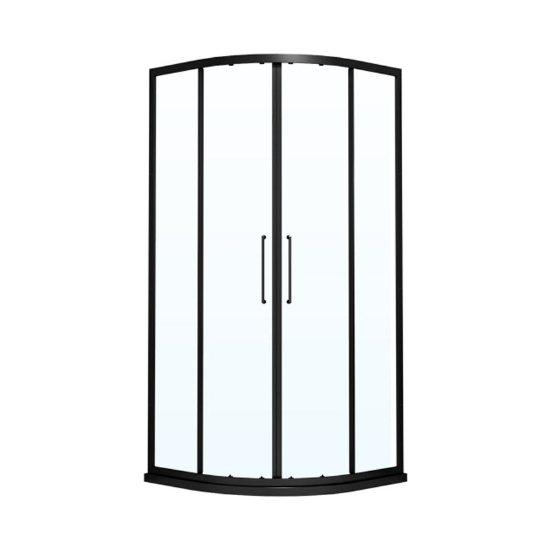 Linear Sliding Shower Enclosure Metal Semi-Frameless Shower Enclosure Clearhalo 'Bathroom Remodel & Bathroom Fixtures' 'Home Improvement' 'home_improvement' 'home_improvement_shower_stalls_enclosures' 'Shower Stalls & Enclosures' 'shower_stalls_enclosures' 'Showers & Bathtubs' 6727689