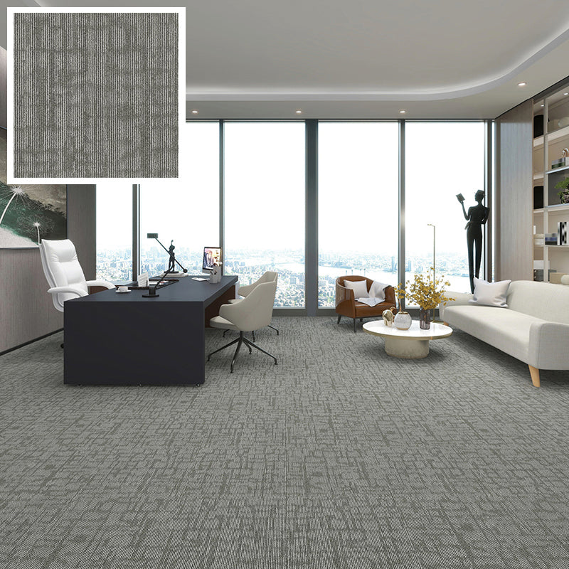Carpet Tile Fade Resistant Non-Skid Solid Color Loose Lay Carpet Tile Bedroom Grey Clearhalo 'Carpet Tiles & Carpet Squares' 'carpet_tiles_carpet_squares' 'Flooring 'Home Improvement' 'home_improvement' 'home_improvement_carpet_tiles_carpet_squares' Walls and Ceiling' 6727703
