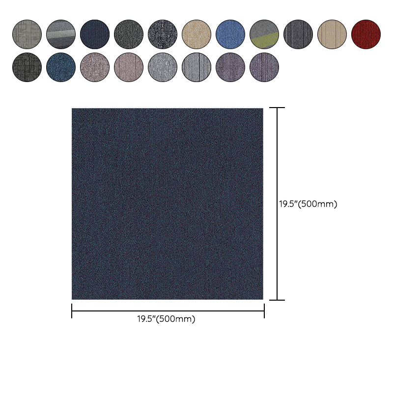 Carpet Tile Fade Resistant Non-Skid Solid Color Loose Lay Carpet Tile Bedroom Clearhalo 'Carpet Tiles & Carpet Squares' 'carpet_tiles_carpet_squares' 'Flooring 'Home Improvement' 'home_improvement' 'home_improvement_carpet_tiles_carpet_squares' Walls and Ceiling' 6727733