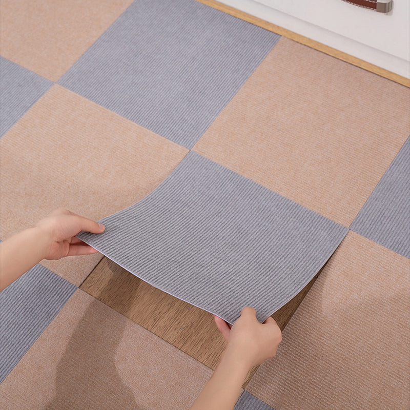 Carpet Tile Fade Resistant Solid Color Self-Stick Carpet Tiles Living Room Clearhalo 'Carpet Tiles & Carpet Squares' 'carpet_tiles_carpet_squares' 'Flooring 'Home Improvement' 'home_improvement' 'home_improvement_carpet_tiles_carpet_squares' Walls and Ceiling' 6727746