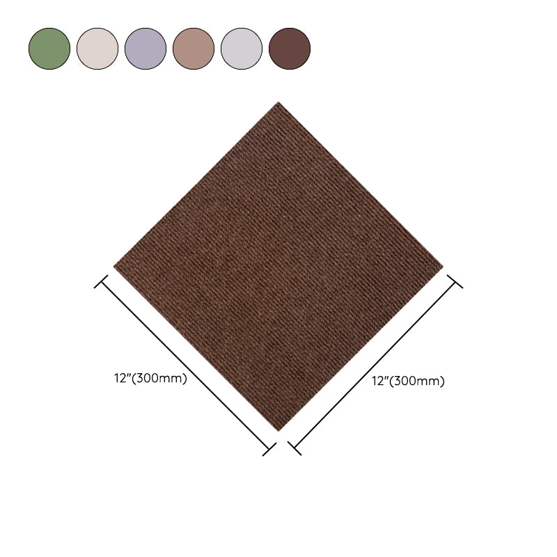 Carpet Tile Fade Resistant Solid Color Self-Stick Carpet Tiles Living Room Clearhalo 'Carpet Tiles & Carpet Squares' 'carpet_tiles_carpet_squares' 'Flooring 'Home Improvement' 'home_improvement' 'home_improvement_carpet_tiles_carpet_squares' Walls and Ceiling' 6727754