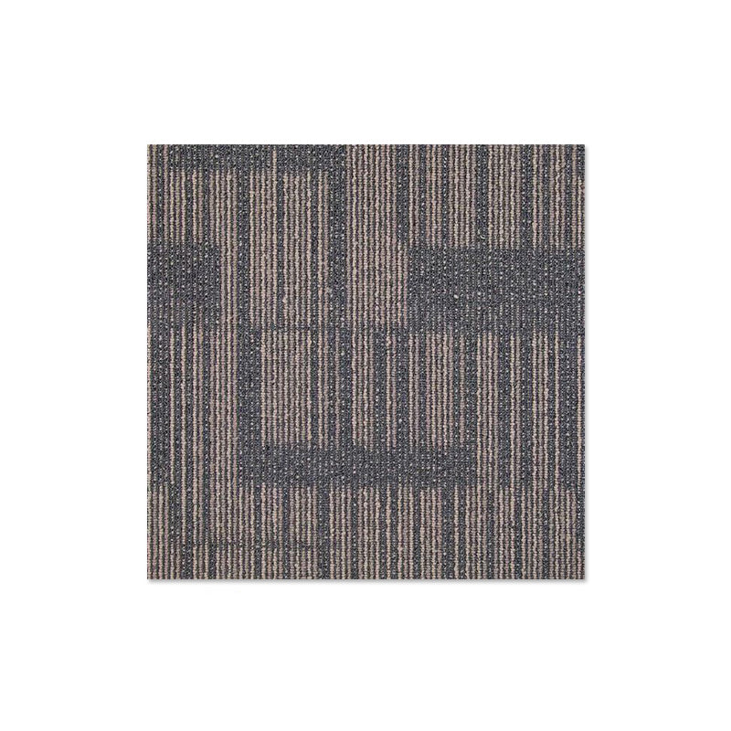 Carpet Tile Non-Skid Fade Resistant Geometry Loose Lay Carpet Tiles Bedroom Brown Clearhalo 'Carpet Tiles & Carpet Squares' 'carpet_tiles_carpet_squares' 'Flooring 'Home Improvement' 'home_improvement' 'home_improvement_carpet_tiles_carpet_squares' Walls and Ceiling' 6727759