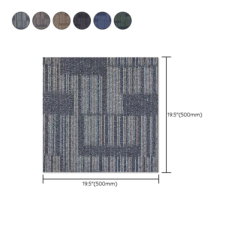 Carpet Tile Non-Skid Fade Resistant Geometry Loose Lay Carpet Tiles Bedroom Clearhalo 'Carpet Tiles & Carpet Squares' 'carpet_tiles_carpet_squares' 'Flooring 'Home Improvement' 'home_improvement' 'home_improvement_carpet_tiles_carpet_squares' Walls and Ceiling' 6727776