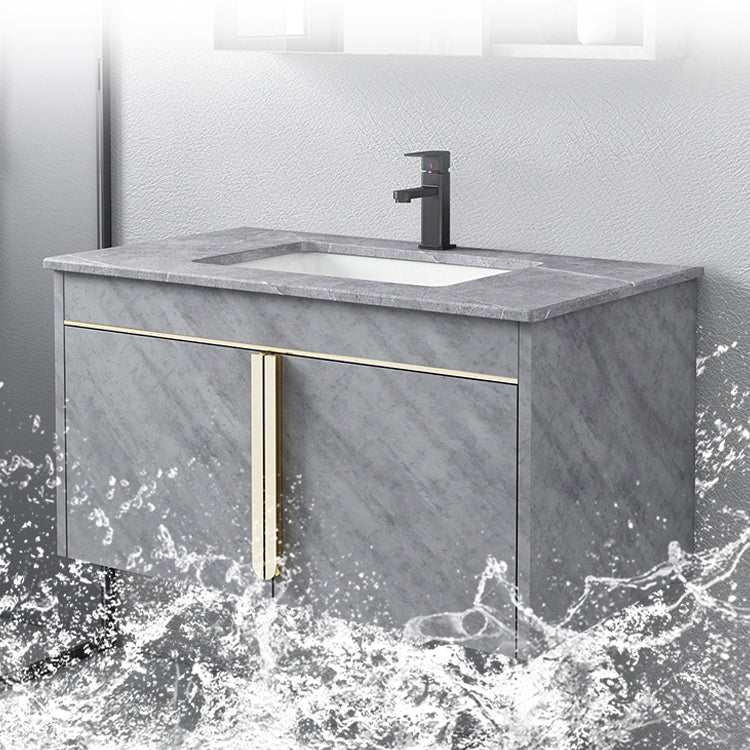 Contemporary Sink Vanity Mirror Cabinet Wall Mount Vanity Cabinet with Storage Shelving Clearhalo 'Bathroom Remodel & Bathroom Fixtures' 'Bathroom Vanities' 'bathroom_vanities' 'Home Improvement' 'home_improvement' 'home_improvement_bathroom_vanities' 6727912