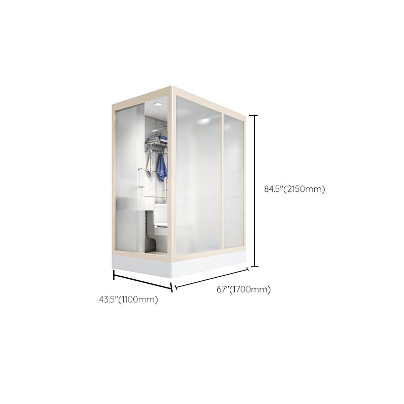 Modern Framed Tempered Glass Shower Kit with Base Included Framed Shower Stall in White Clearhalo 'Bathroom Remodel & Bathroom Fixtures' 'Home Improvement' 'home_improvement' 'home_improvement_shower_stalls_enclosures' 'Shower Stalls & Enclosures' 'shower_stalls_enclosures' 'Showers & Bathtubs' 6728017