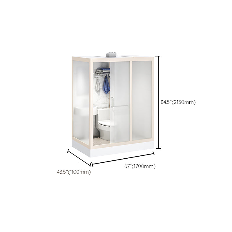Modern Framed Tempered Glass Shower Kit with Base Included Framed Shower Stall in White Clearhalo 'Bathroom Remodel & Bathroom Fixtures' 'Home Improvement' 'home_improvement' 'home_improvement_shower_stalls_enclosures' 'Shower Stalls & Enclosures' 'shower_stalls_enclosures' 'Showers & Bathtubs' 6728018