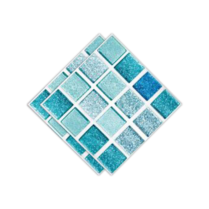 Peel & Stick Mosaic Tile Plastic Square Stain Resistant Peel and Stick Tiles for Shower Sky Blue Clearhalo 'Flooring 'Home Improvement' 'home_improvement' 'home_improvement_peel_stick_blacksplash' 'Peel & Stick Backsplash Tile' 'peel_stick_blacksplash' 'Walls & Ceilings' Walls and Ceiling' 6728166