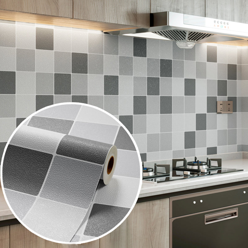 Modern Kitchen Backsplash Tile Waterproof Peel and Stick Mosaic Tile Dark Gray Clearhalo 'Flooring 'Home Improvement' 'home_improvement' 'home_improvement_peel_stick_blacksplash' 'Peel & Stick Backsplash Tile' 'peel_stick_blacksplash' 'Walls & Ceilings' Walls and Ceiling' 6728283