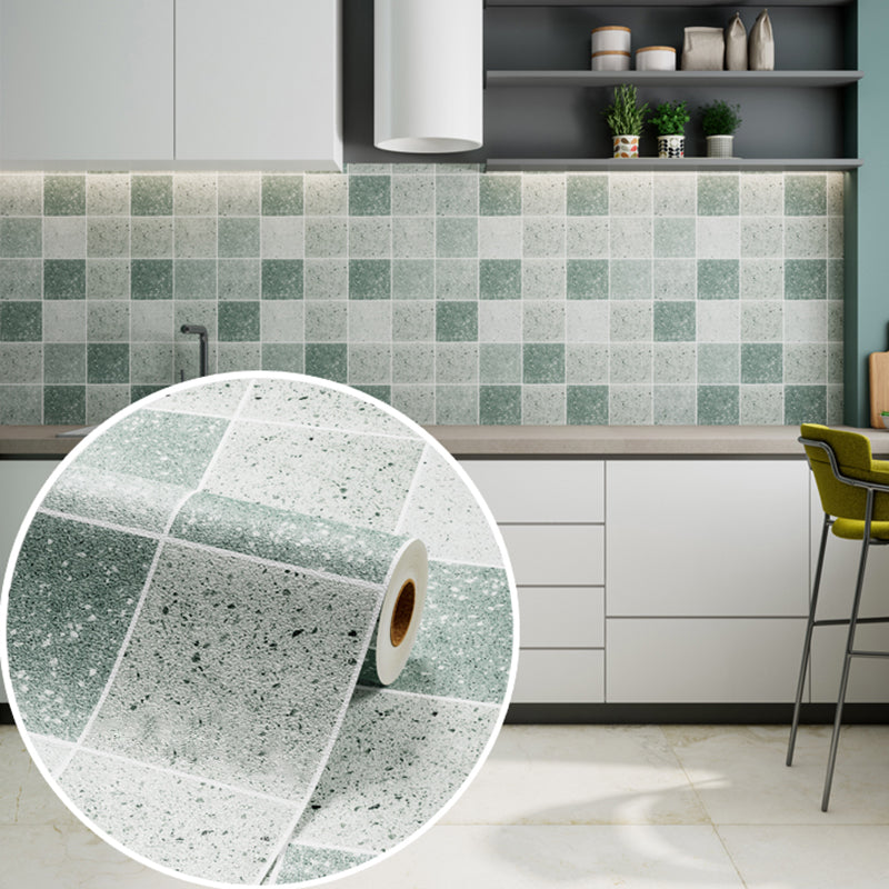 Modern Smooth Mosaic Tile Peel and Stick Wall Tile for Kitchen Green-White Clearhalo 'Flooring 'Home Improvement' 'home_improvement' 'home_improvement_peel_stick_blacksplash' 'Peel & Stick Backsplash Tile' 'peel_stick_blacksplash' 'Walls & Ceilings' Walls and Ceiling' 6728302