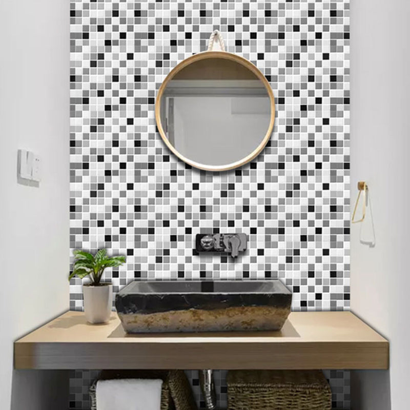 Tile-Peel & Stick Square Mosaic PVC Stain Resistant Peel and Stick Tiles for Shower 5 Pack Clearhalo 'Flooring 'Home Improvement' 'home_improvement' 'home_improvement_peel_stick_blacksplash' 'Peel & Stick Backsplash Tile' 'peel_stick_blacksplash' 'Walls & Ceilings' Walls and Ceiling' 6728315