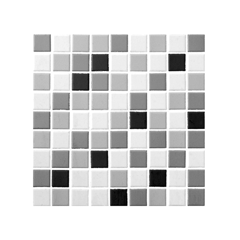 Tile-Peel & Stick Square Mosaic PVC Stain Resistant Peel and Stick Tiles  for Shower 5 Pack - Clearhalo