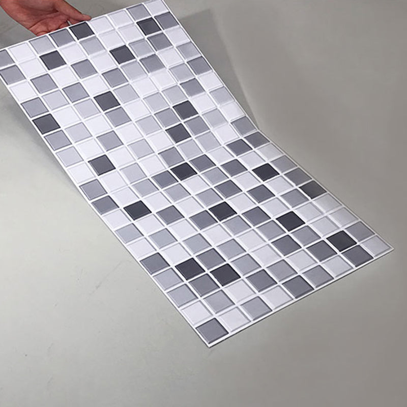 Tile-Peel & Stick Square Mosaic PVC Stain Resistant Peel and Stick Tiles for Shower 5 Pack Clearhalo 'Flooring 'Home Improvement' 'home_improvement' 'home_improvement_peel_stick_blacksplash' 'Peel & Stick Backsplash Tile' 'peel_stick_blacksplash' 'Walls & Ceilings' Walls and Ceiling' 6728318