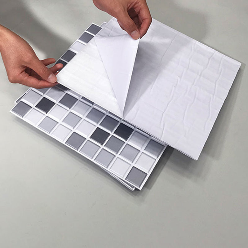 Tile-Peel & Stick Square Mosaic PVC Stain Resistant Peel and Stick Tiles for Shower 5 Pack Clearhalo 'Flooring 'Home Improvement' 'home_improvement' 'home_improvement_peel_stick_blacksplash' 'Peel & Stick Backsplash Tile' 'peel_stick_blacksplash' 'Walls & Ceilings' Walls and Ceiling' 6728320