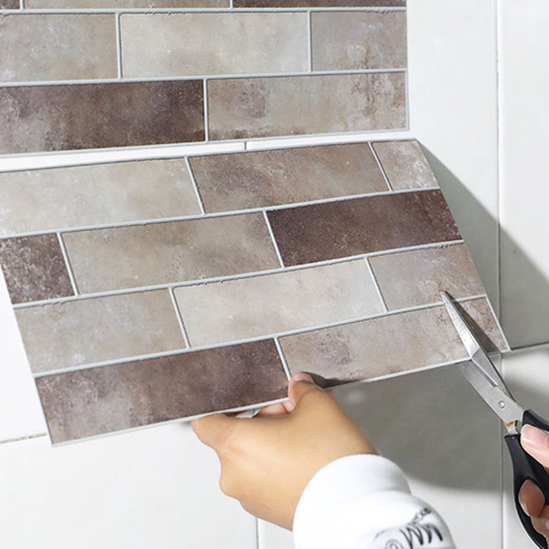 Peel & Stick Subway Tile Rectangle Water Resistant Plastic Peel & Stick Tile for Shower Clearhalo 'Flooring 'Home Improvement' 'home_improvement' 'home_improvement_peel_stick_blacksplash' 'Peel & Stick Backsplash Tile' 'peel_stick_blacksplash' 'Walls & Ceilings' Walls and Ceiling' 6728334